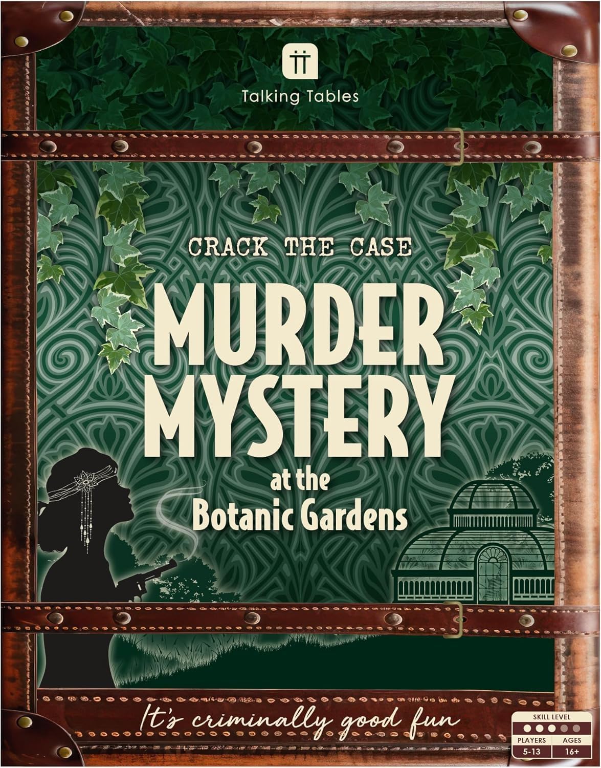 Talking Tables Murder Mystery at the Botanic Gardens Game, Puzzles, Clues, Family Games Adults, Dinner Party, Brain Teaser Puzzles Secret Santa, Christmas Ages 16+, 5-13 Players