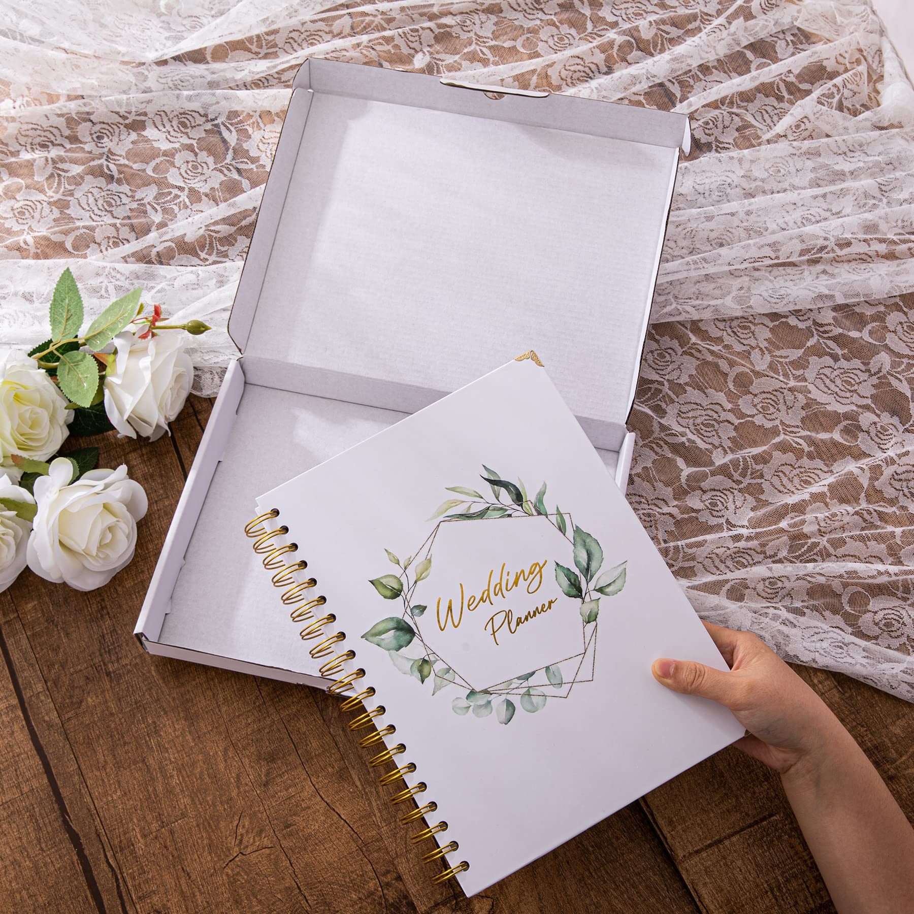 2023–2024 Komplettes 180 Seiten Hochzeitsplaner Buch und Organizer für die Braut, Hardcover Hochzeitsplanungsbuch, Verlobungsgeschenke für Paare, halten Sie Ihre Hochzeit organisiert