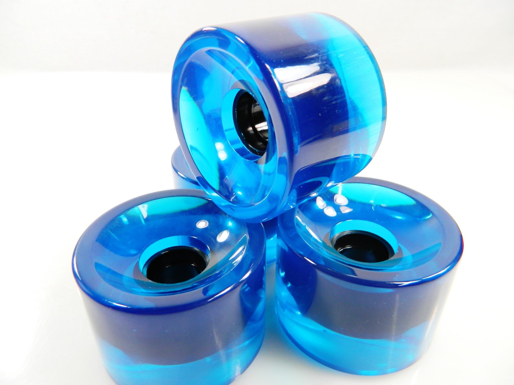TGM Big Boy 70mm Blank Gel Color Pro Longboard Cruiser Wheels (Gel Blue)