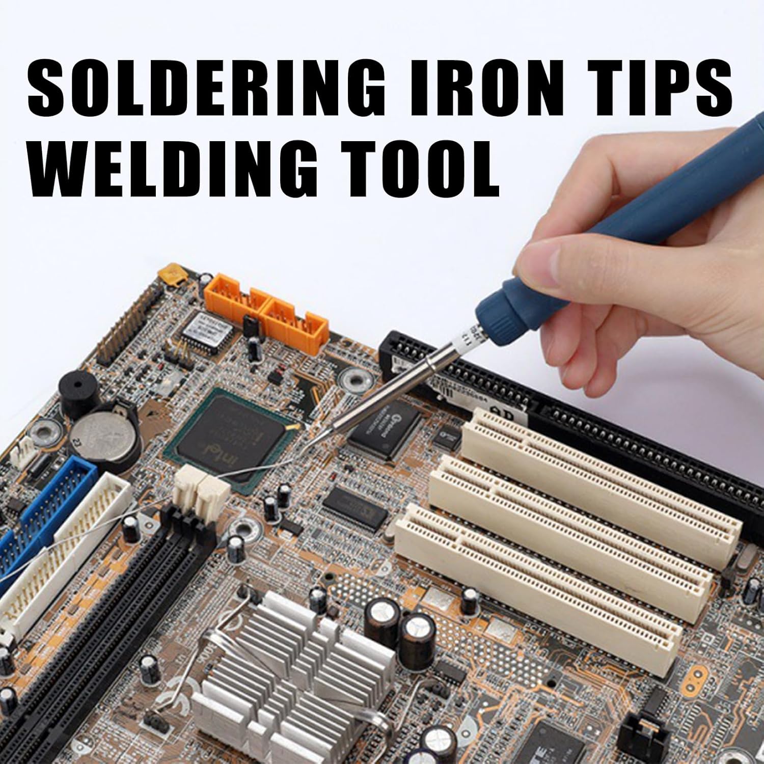10Pcs T12 Soldering Iron Tips, Welding Tool Replacement Tips for FX-951 Soldering Stations, Soldering Station Tips Tool with T12-B/BC2/C1/C4/D4/D08/D24/I/JL02/K Tips