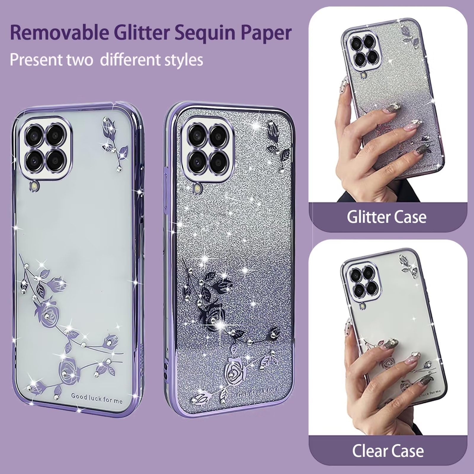 NALIA Glitter Cover Per Huawei P40 Pro: Custodia Trasparente Con Brillantini Integrati E Bumper In Silicone - 2