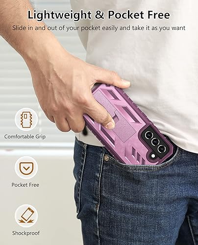 Miniatura 7 de SOiOS Funda protectora para Samsung Galaxy S22 protección de grado militar a prueba de caídas con soporte  Resistente a prueba de golpes TPU mate