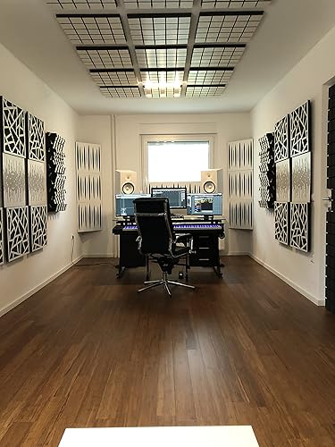 Miniatura 8 de Paquete de 2 trampas para bajos de esquina difusa de absorción de sonido Pulso  19.7 x 19.7 x 4 pulgadas  Absorción - Difusión - Reflexión  Madera