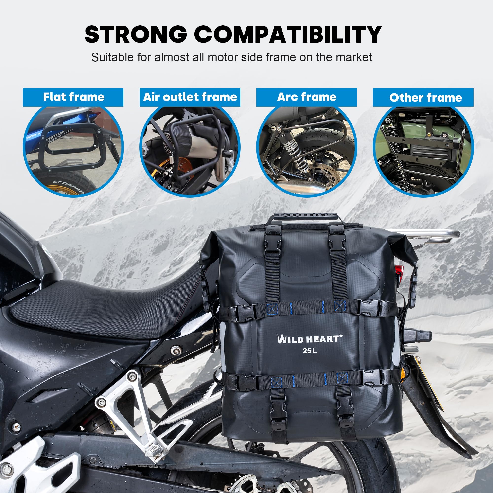 Amazon | WILD HEART バイクエッジバッグ ステンレスハンギング防水