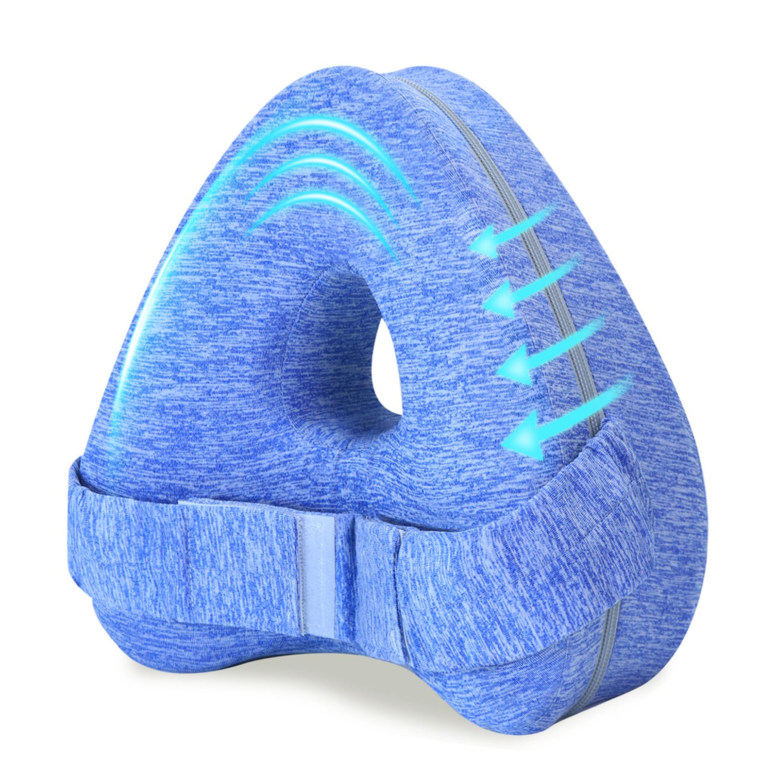 Knee Pillow,Leg Pillows for Sleeping on Side Memory Foam Side Sleeper Pillow Washable with Extension Trap for Sciatica Pain Relief Hip & Back Pain Ergonomic Alignment Leg Cushion for Sleeping