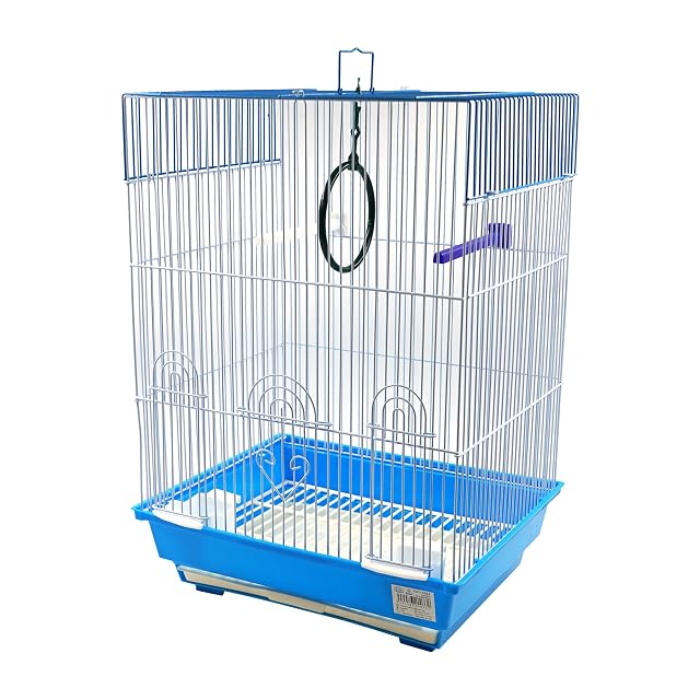 Jaula para pájaros con comederos, Palos y Columpios Jaulas pájaros Jaula agapornis 34.5X28X48CM (0033A)