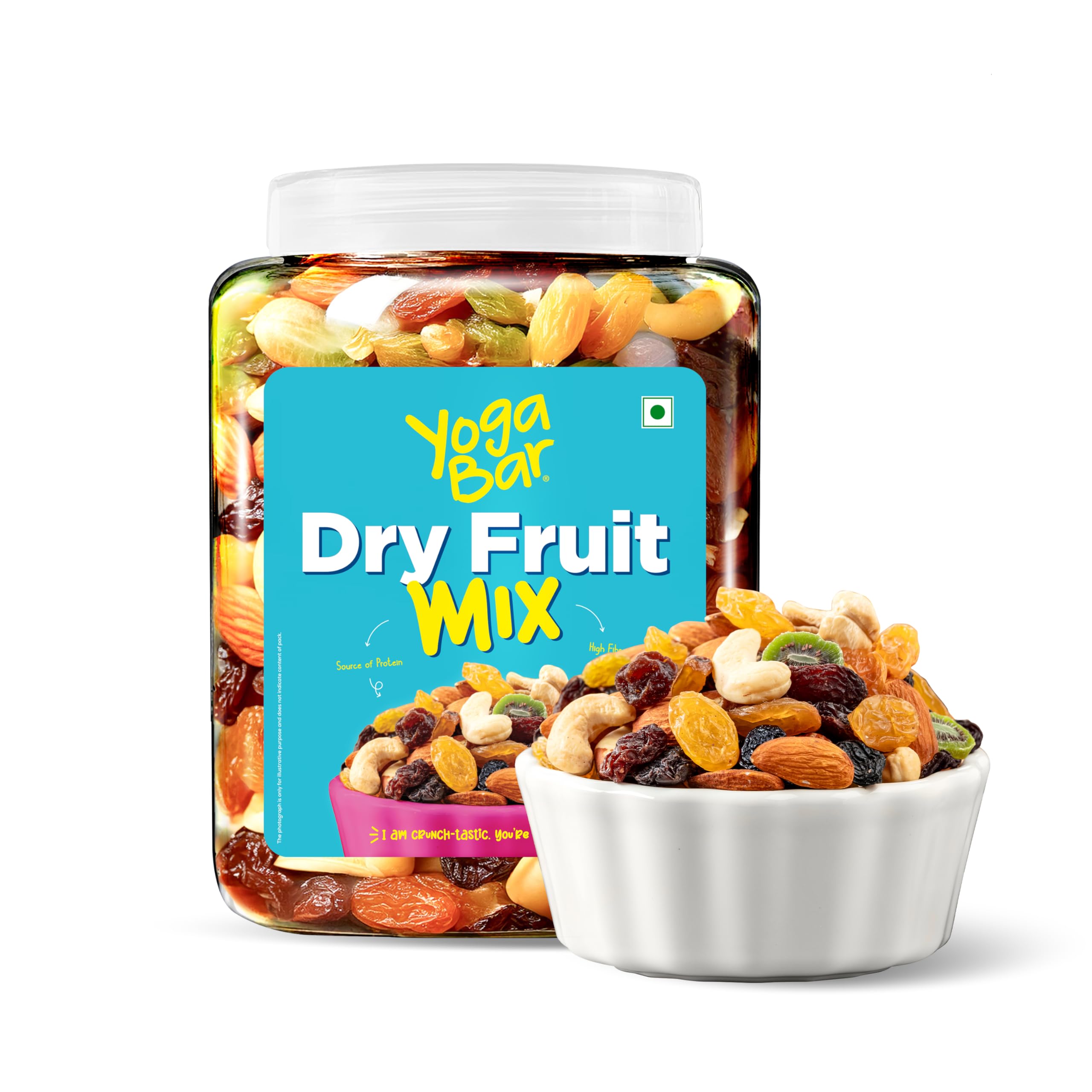 Yogabar The Dry Fruit Mix, 850g (Dry Fruits Contains Alomds, Cashews, Black & Green Raisins, Kiwi, Amla, Trail Mix, Nut Mix)