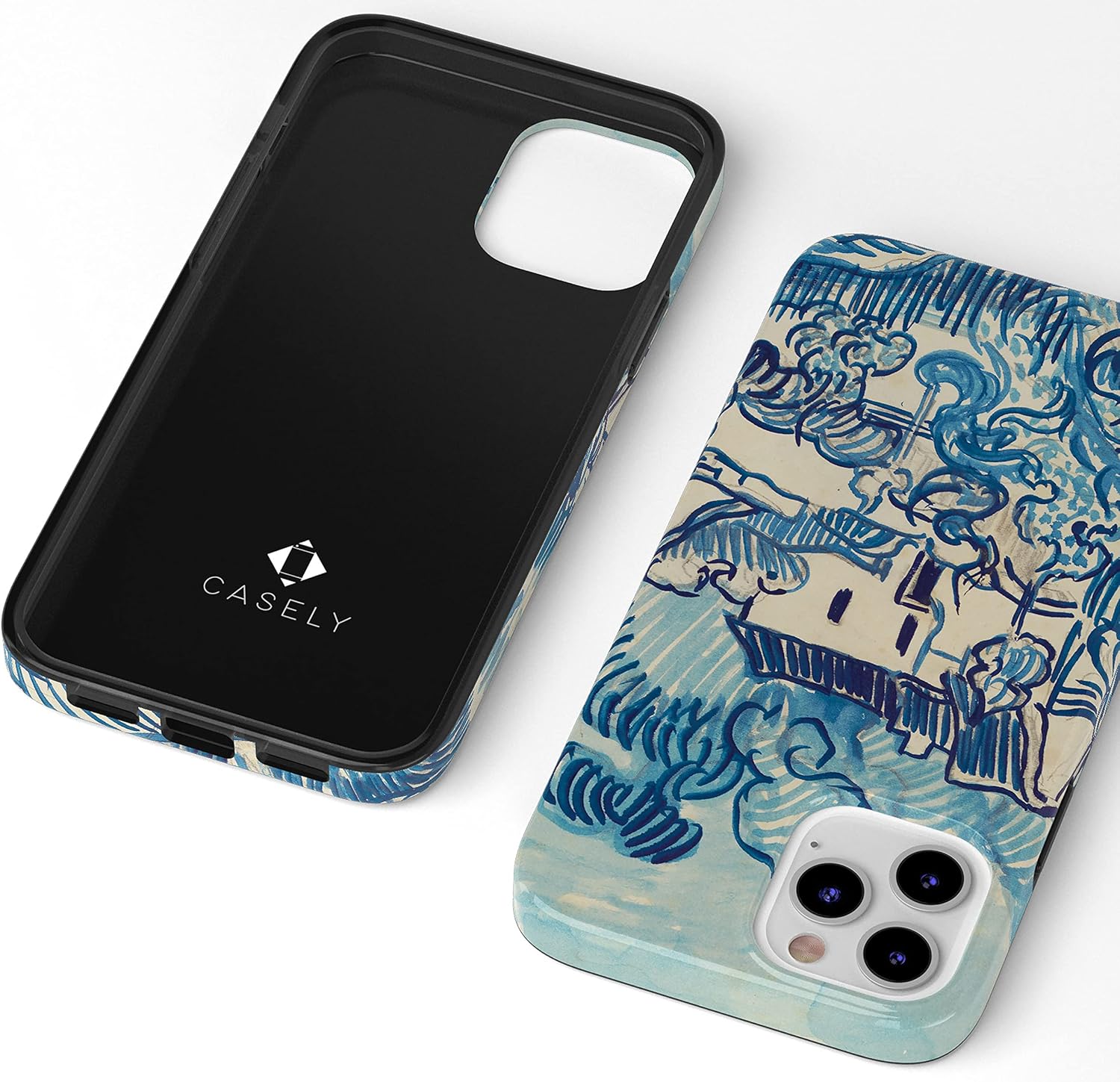 Casely iPhone 12/12 Pro Case | Van Gogh | Landscape with Houses | Classic Ultra Slim Design