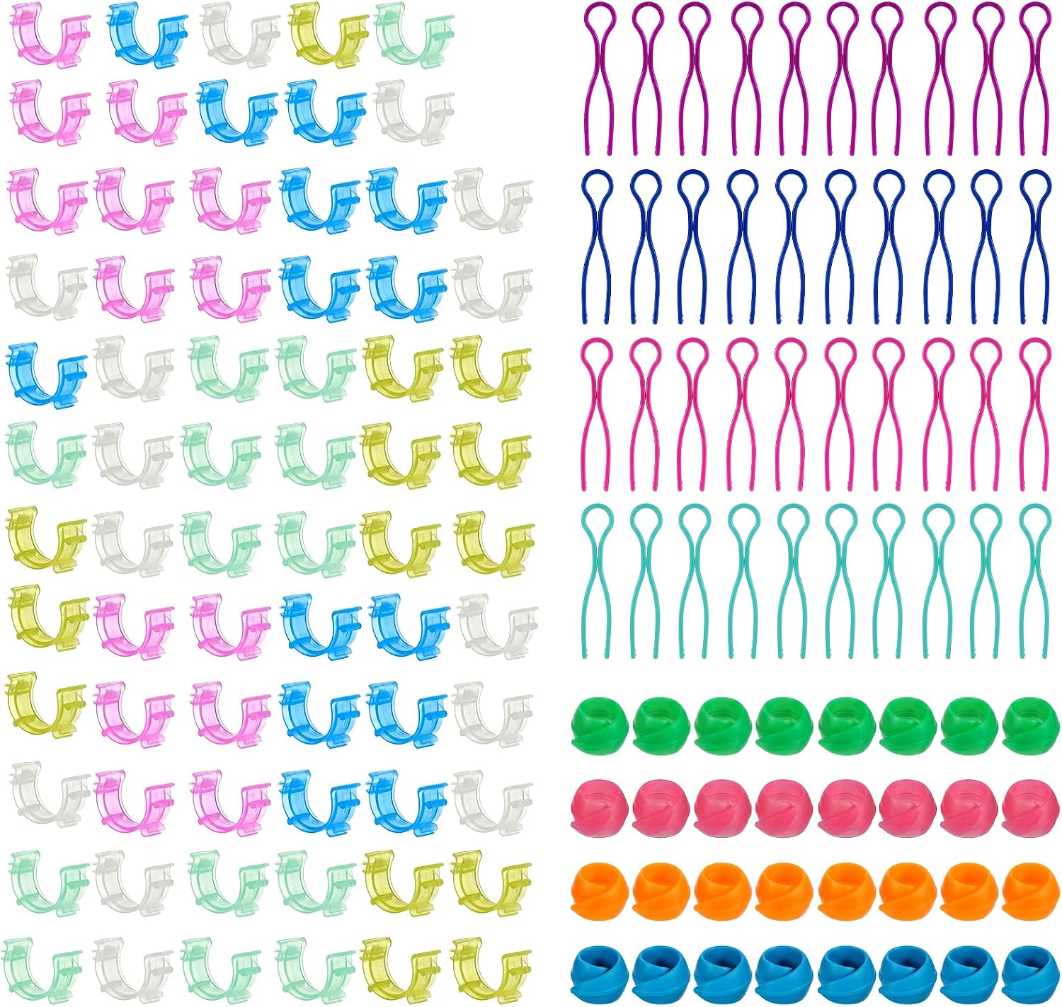 142Pcs Bobbin Thread Organizing Clips Set Bobbin Thread Buddies Set Color Threads Clips Holder 70Pcs BobbinHolders Clip 32Pcs Spool Huggers 40Pcs BobbinClip Holder for Embroidery Quilting Sewing