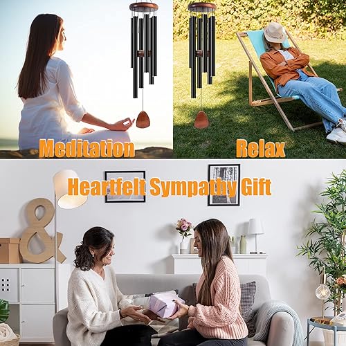 Miniatura 6 de Carillón de viento de aluminio grande personalizado para militares para crear un ambiente zen, adecuado para exteriores, jardín, decoración de