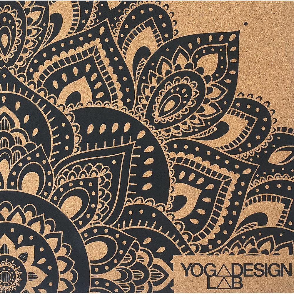 YOGA CORK MAT 5.5mm MANDALA BLACK