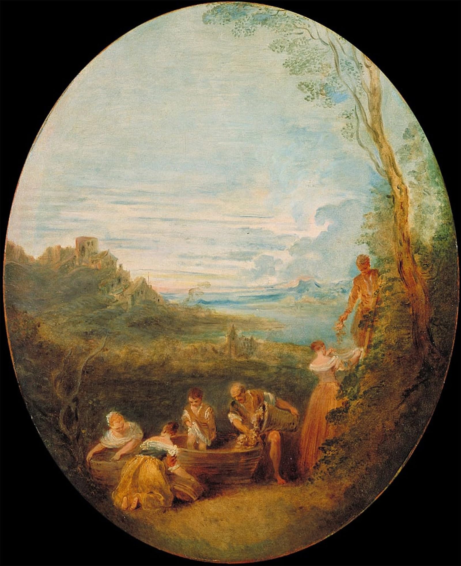 RZHRHJES Vintage Picture Wall Picture Painting Print Poster Springtime by Jean Baptiste Pater Abstract Wall Art Painting for Home Decor 60x90cm