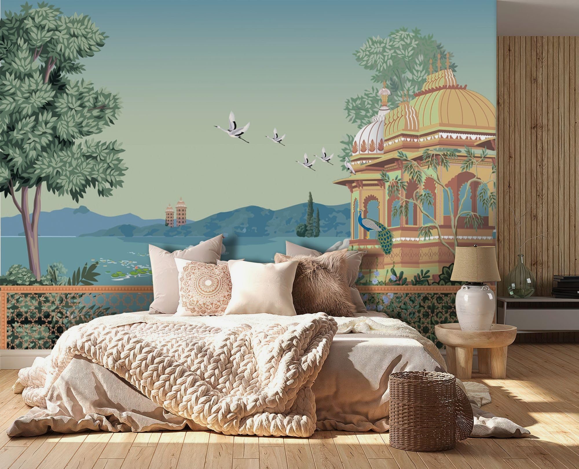 999STORE Traditional Mughal Garden Dome Indian Wallpaper Ethinic Wallpaper Peacock Wallpaper for Walls Living Room (Non12X100464) (B0DB596GCL) Amazon Price History, Amazon Price Tracker