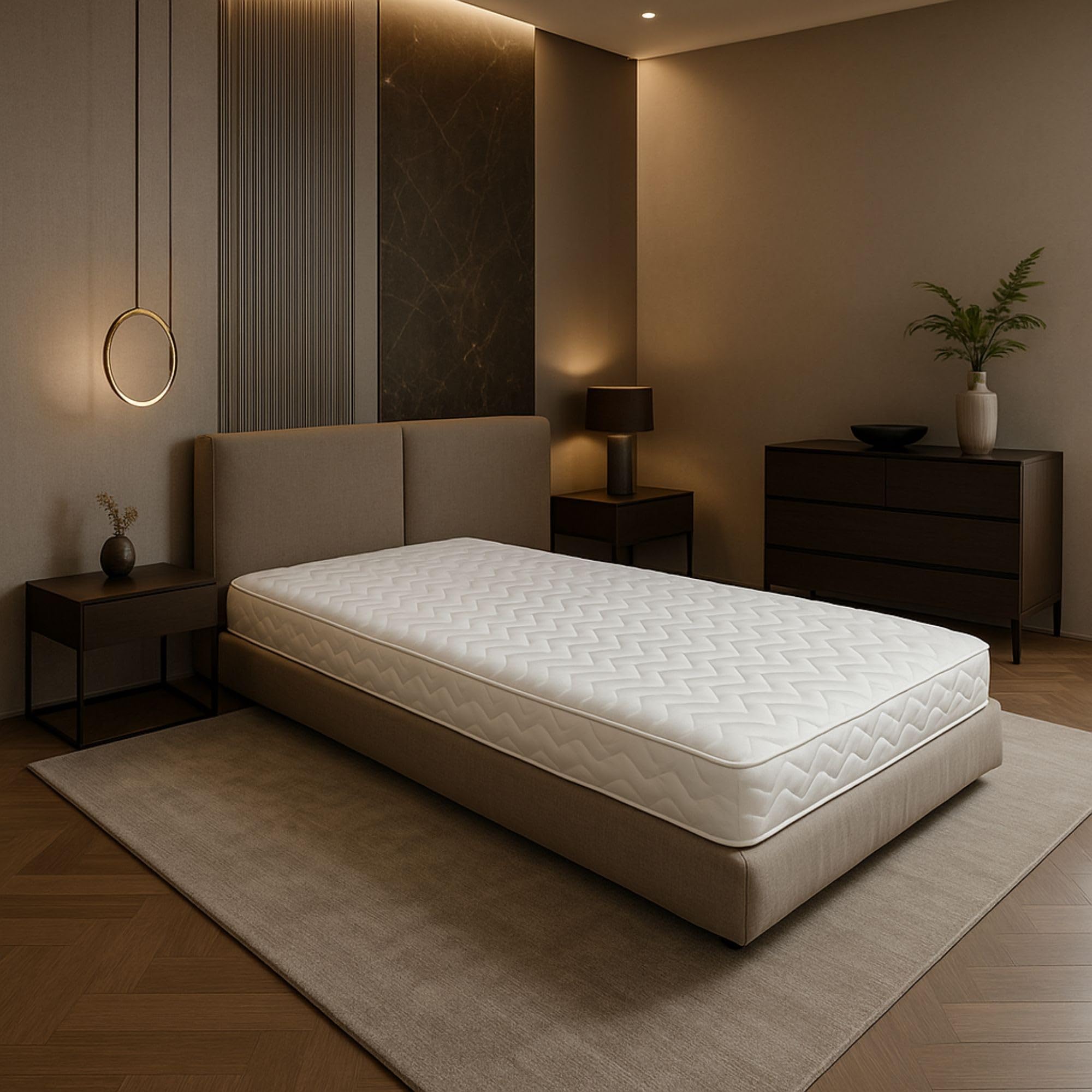 Matelas 80x200 x 19,5 cm Très Ferme - Spécial Sommier Electrique - 5 Zones de Confort - Noyau Mousse 35 Kg/m3 HD Haute Résilience - Hypoallergénique