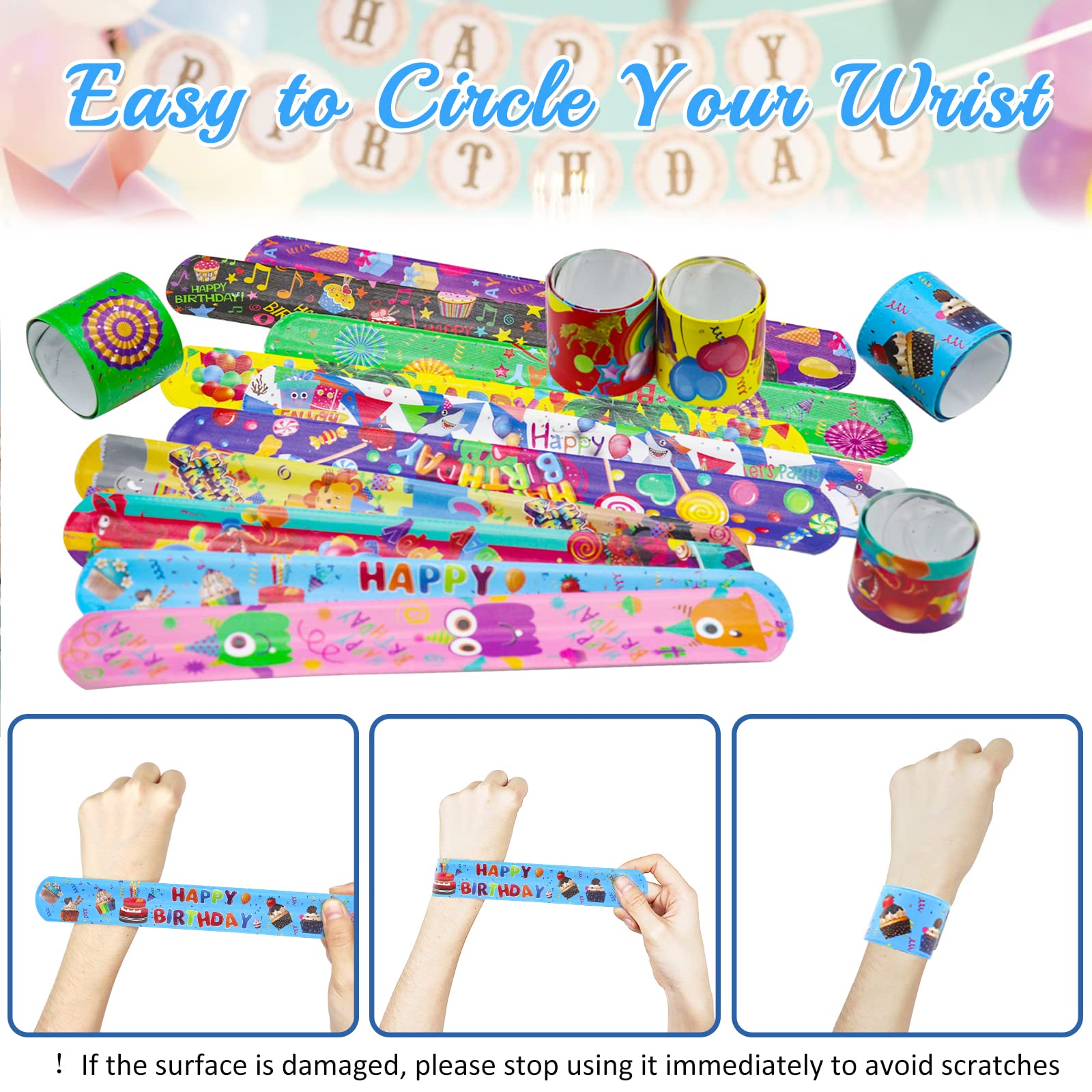 HEAWAA 30 PCS Slap Bracelets à Claquer Thème Jeux Vidéo - Bracelets Fun Pour Fêtes Enfants Et Anniversaires