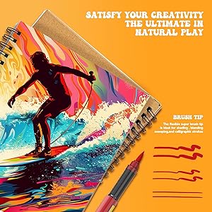 Touchbool Acrylic Paint Markers, 24 Color Fine Tip Permanent Acrylic Paint Pens For Rock Painting, Canvas, Wood, Glass, Ceramic, Fabric, Plastic, Egg, Scrapbook, Art Painting Supplies Kit