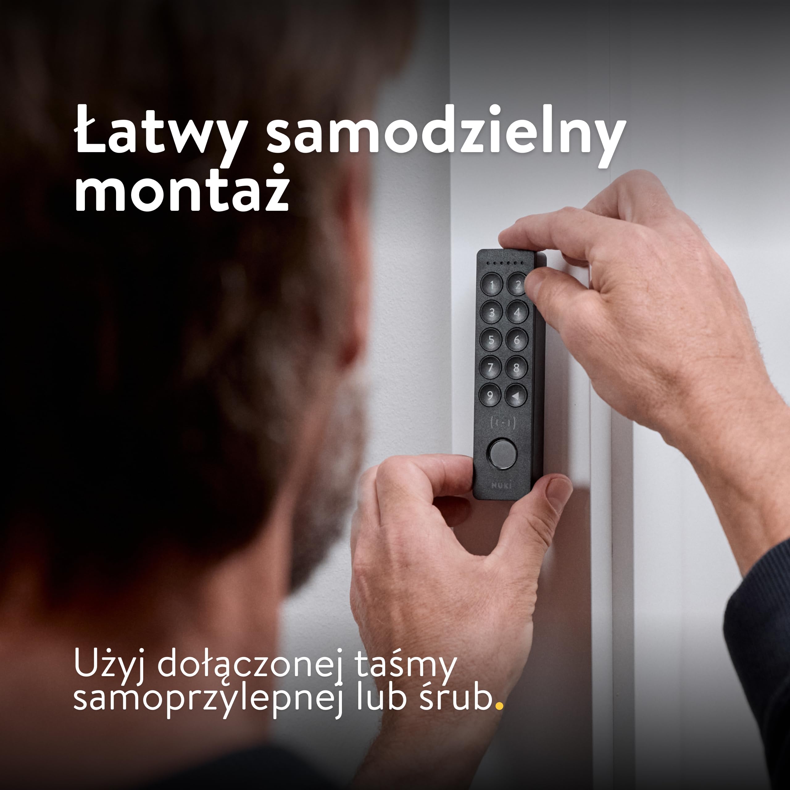 Nuki Keypad 2 NFC (2026) - Otwieraj drzwi kluczem do domu Apple, NFC, odciskiem palca lub 6-cyfrowym kodem. Keypad Bluetooth z Matter do wygodnego, bezkluczykowego dostępu z Nuki Smart Lock