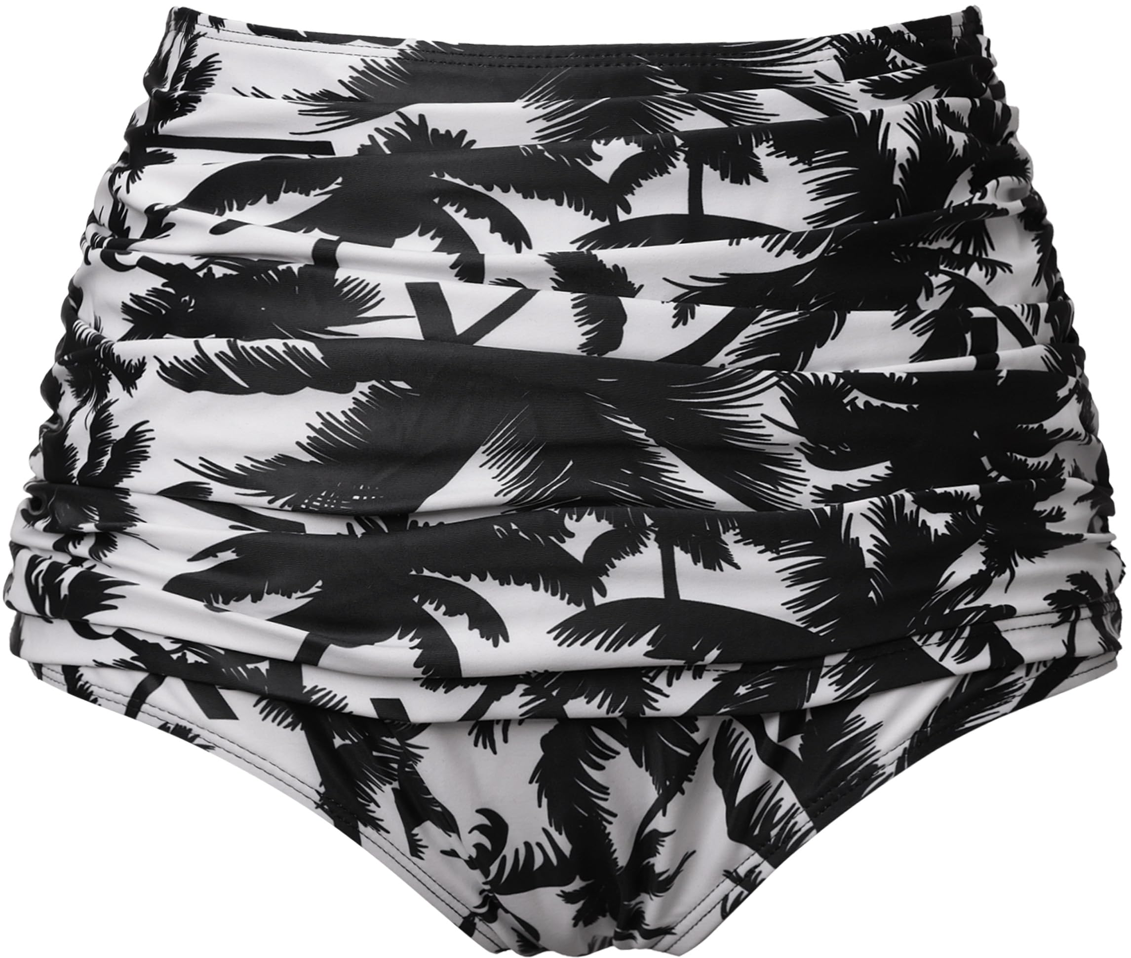 COCOPEAR Women's High Waisted Full Coverage Bikini Bottom Ruched Bathing Suit Bottoms for Women Tummy Control Swim Bottoms