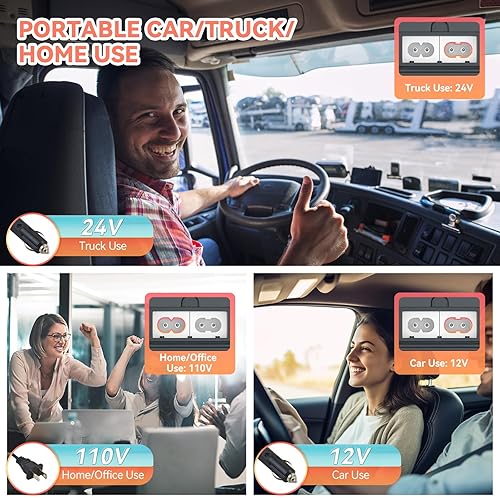 Miniatura 4 de Fiambrera eléctrica de calor más rápido, 2.8L, doble capa grande para coche, camión, trabajo, hogar