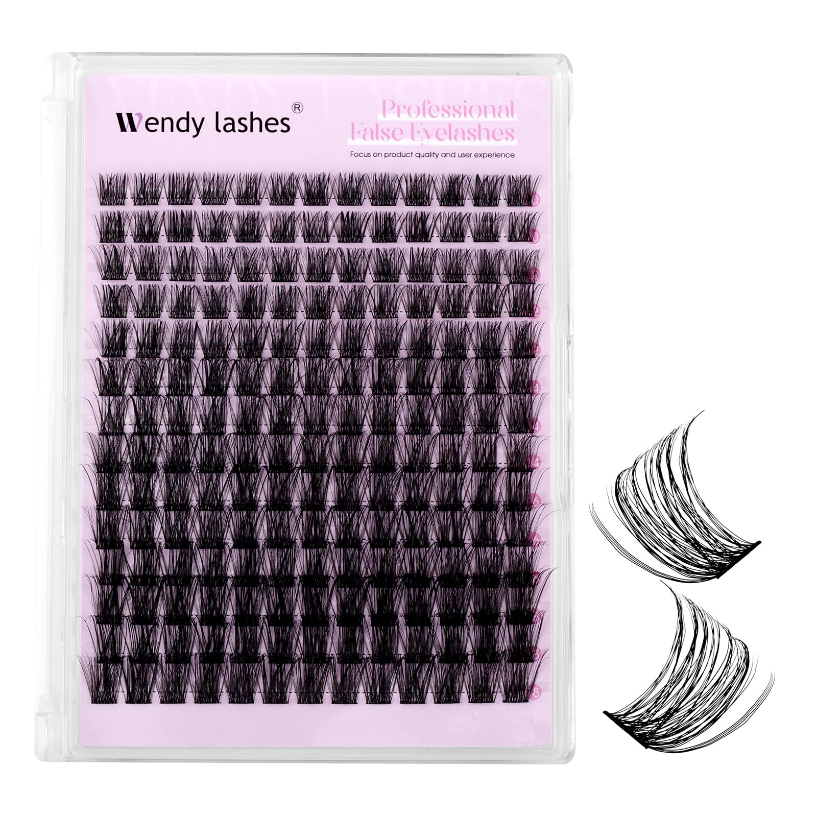 Cluster Lashes D Curl Individual Eyelashes Natural FD18-10-18mm Mixed Wispy Lash Clusters Reusable DIY Lash Extension at Home(FKDP-lash-FD18-D)