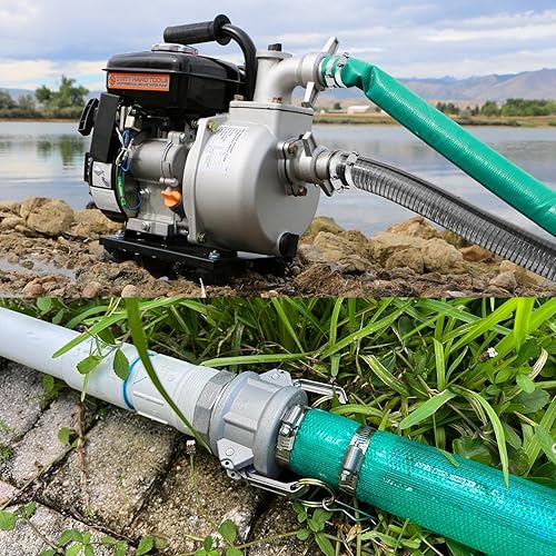 Vista 14 de SAFBY Bomba de descarga de manguera de agua con accesorios de aluminio Camlock A C E F, manguera de drenaje resistente de tres capas para piscina