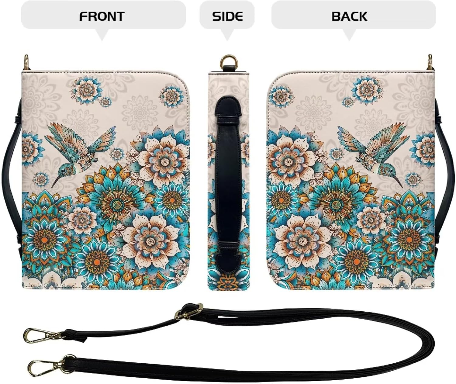 Bible Covers for Women Bible Holder Case Waterproof Bible Protector PU Leather Bible Organizer Bag