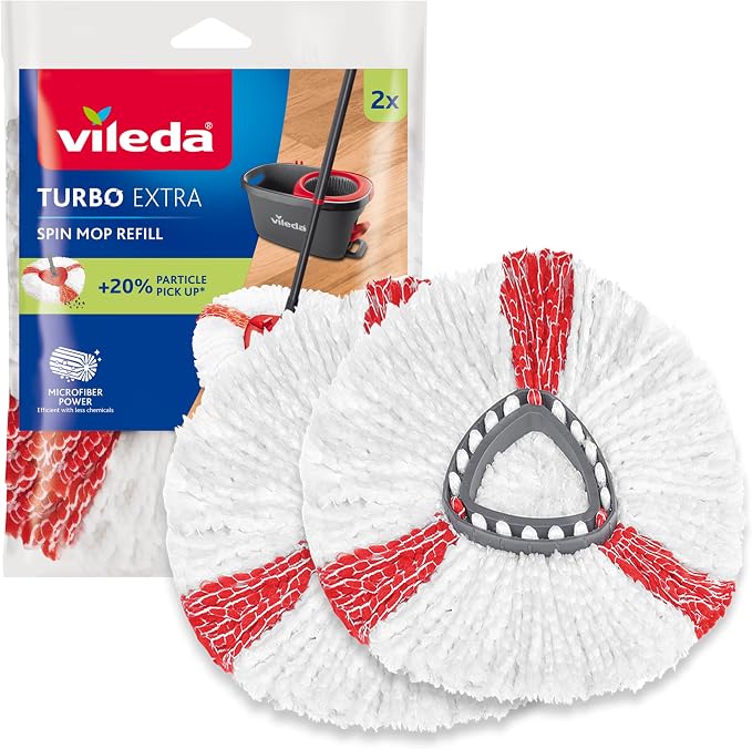 Pack de 2 Recambios Originales Vileda Turbo para Suelos Duros