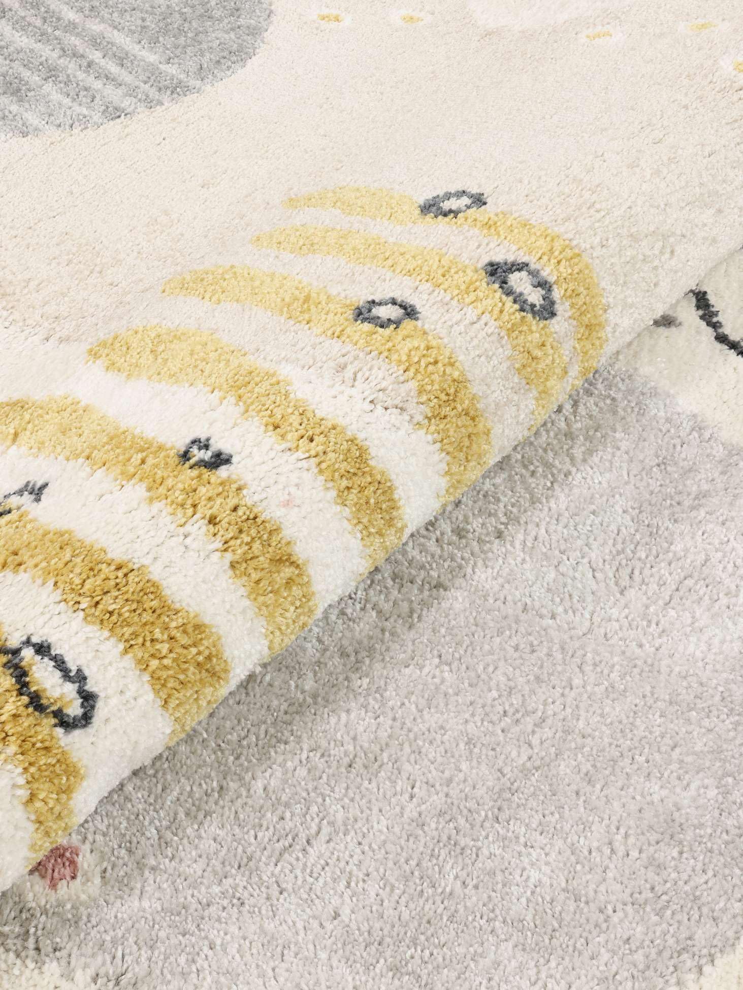 RugVista Octo Alfombra Infantil, Ø 150 cm, Rosa | Modernas, Niños, Redondo, Pelo medio, Limpieza en seco, Oeko-Tex 100, Sin productos químicos peligrosos, Cuarto del bebé