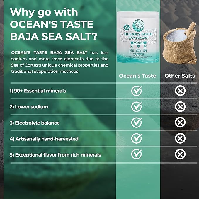 Sal Marina Baja en Sal Ocean's Taste 0.5 lb, Grano Grueso miniatura 8