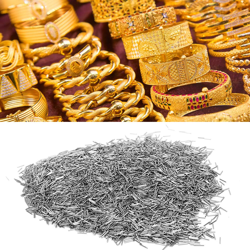 Durevole Strumento di Finitura per Fusione di Gioielli in Acciaio Inossidabile, Perni di Lucidatura da 1000 G 0,5 Mm per Lucidatore Magnetico, Lucidatura, Dimensioni degli Accessori di