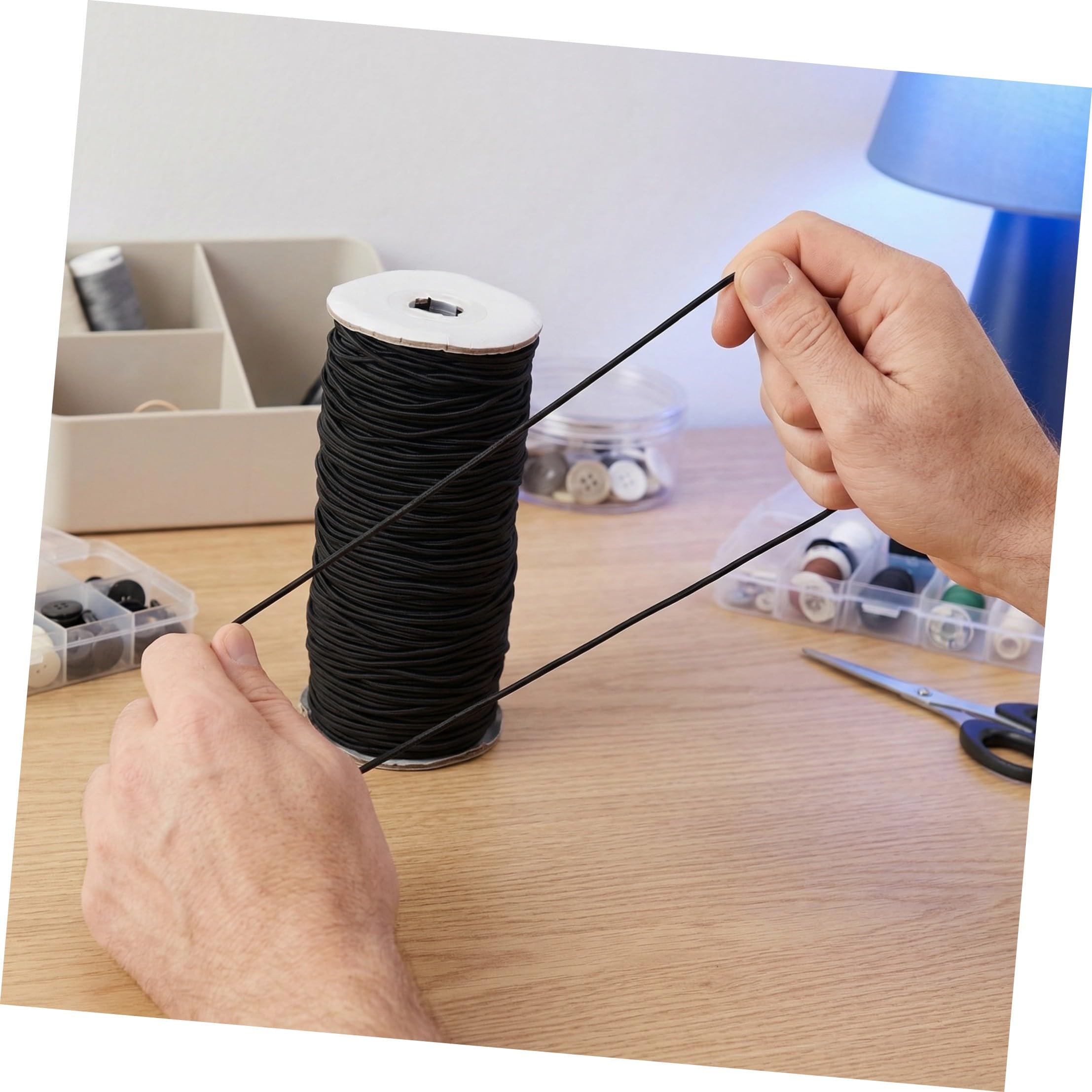 Cordino Elastico per Gioielli 3 Mm Nero 100 Iarde Filo per Perline Braccialetti Collane Fai da Te Artigianato e Cucito