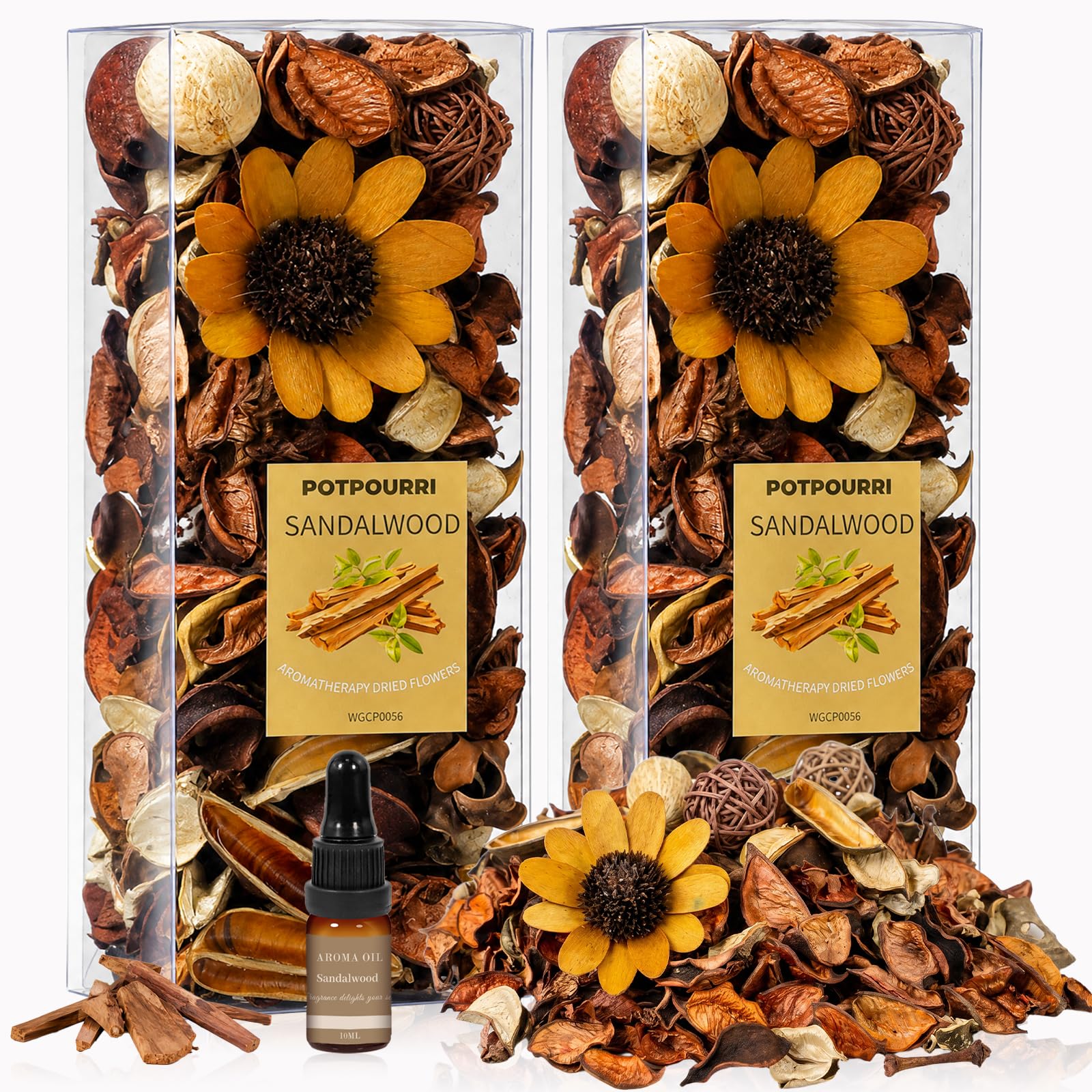 Scent-Hi Sandalwood Scented Pot Pourri with 10ml Essential Oil