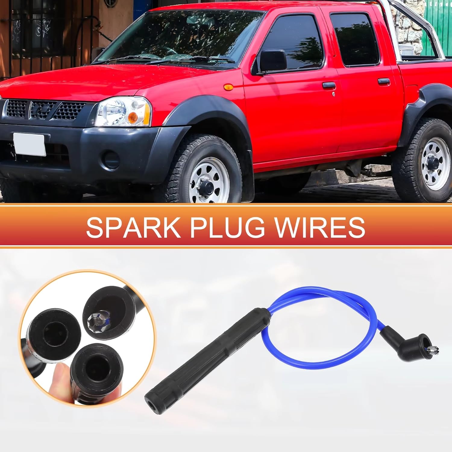 Ignition Cables Compatible with Pathfinder 3.3L 1996 1997 1998 1999 2000 2001 2002 2003 224500W025 Spark Plug Wire Ignition Coil Cable