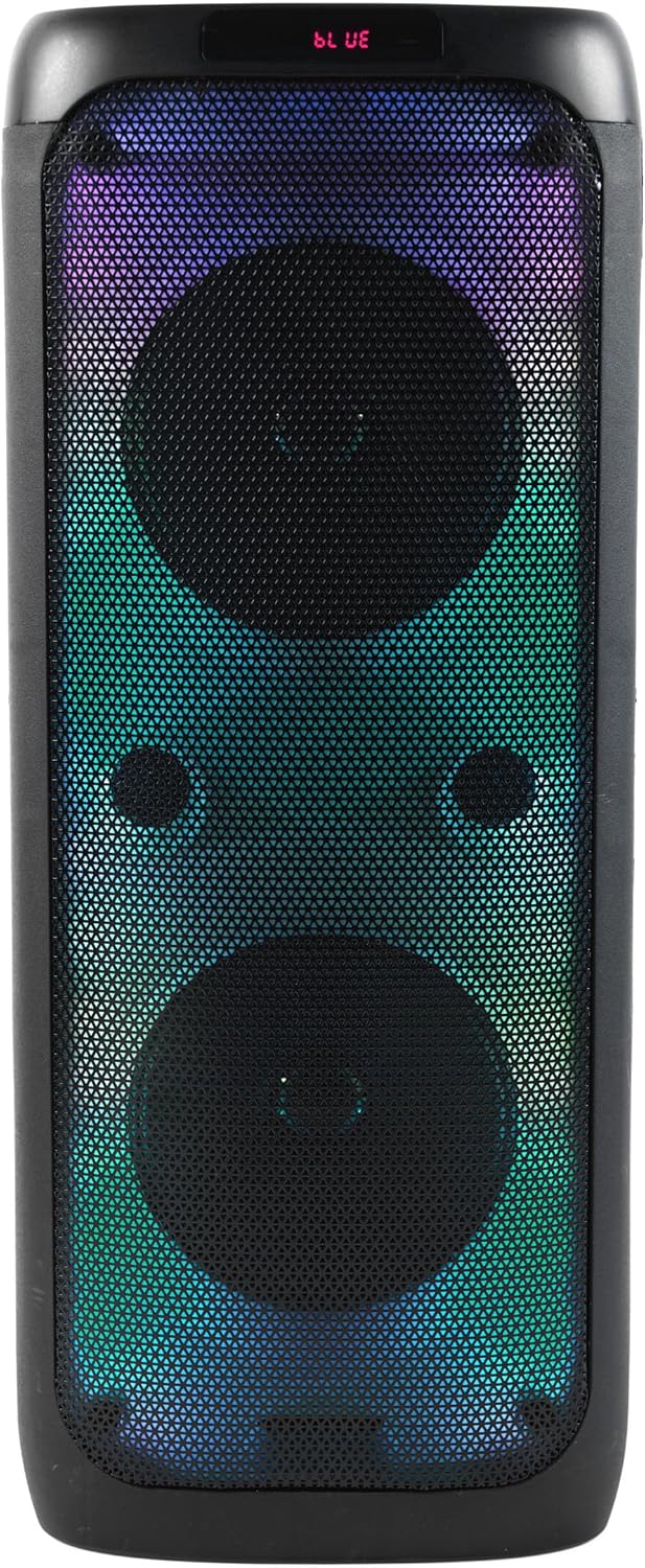 Aurrealdea view of Intempo LED Blaze Speaker with multi-color LEDs