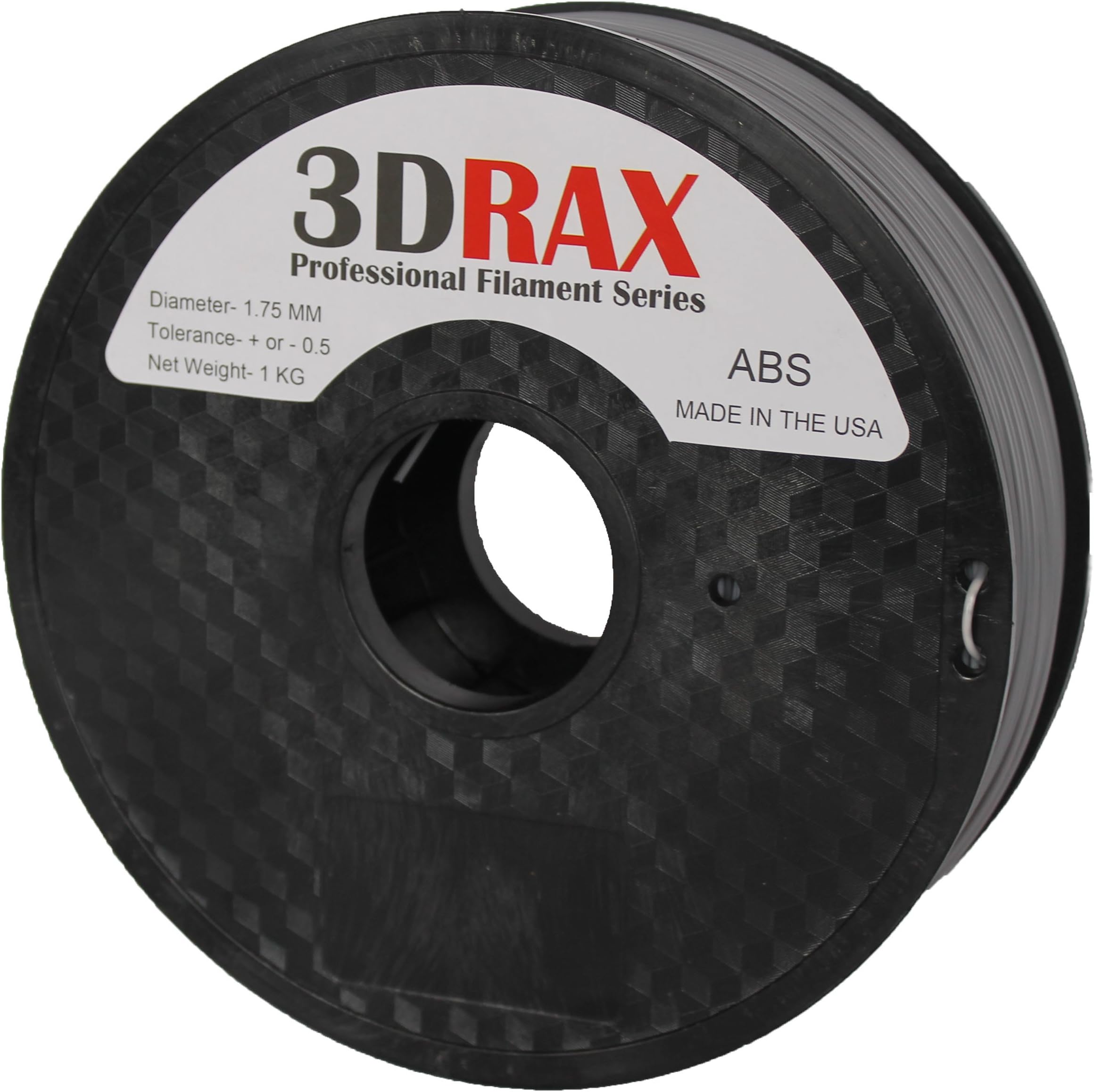 3DRAX 3D ABS 1.75 1KG Grey ABS Printer Filament- High Quality 1.75 mm +/- 0.05 mm Accuracy- 2.2 lb Spool-Grey ABS