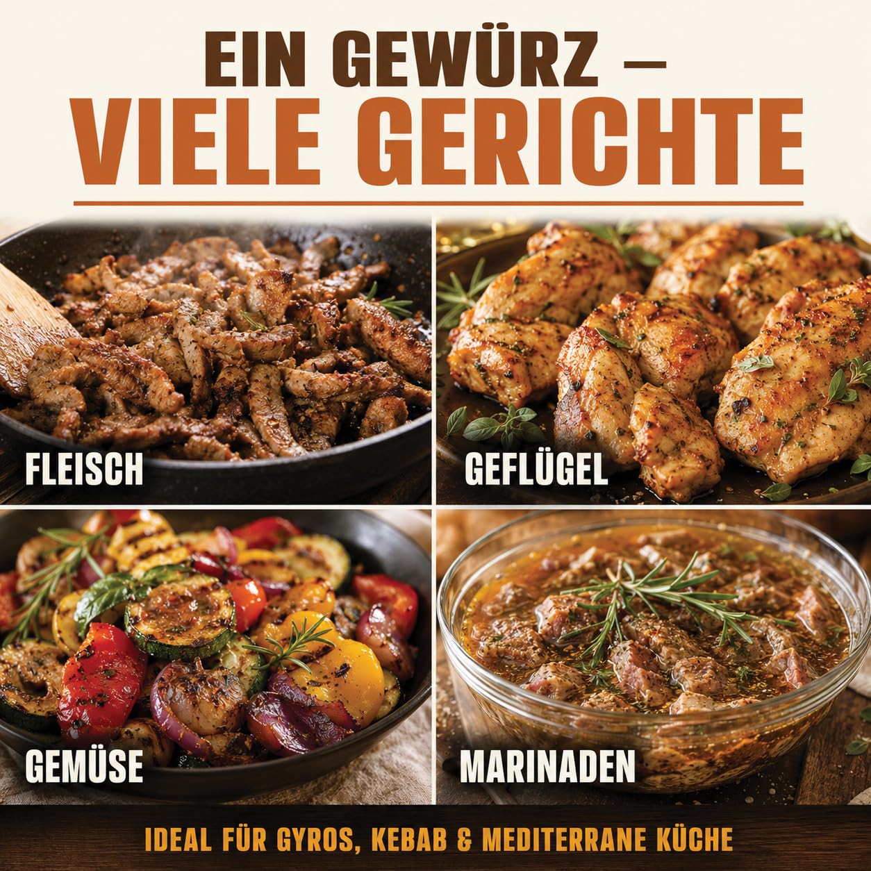 GiDeli Gyrosgewürz 2x5kg - Authentische Griechische Rezeptur mit 11 Gewürzen & Kräutern - Mediterrane Gewürzmischung & Fleischgewürz - Grob Gemahlen & Küchenfertig - Ideal für Grill, Kebab & Marinaden