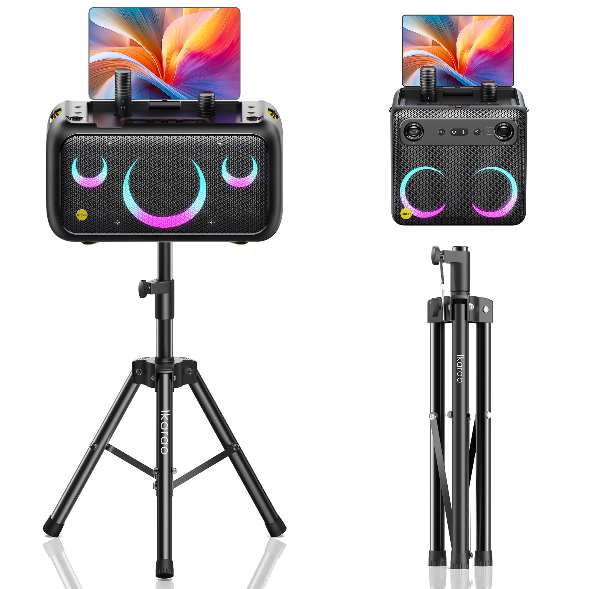 Amazon.com: Ikarao Speaker Stand Adjustable Height 36