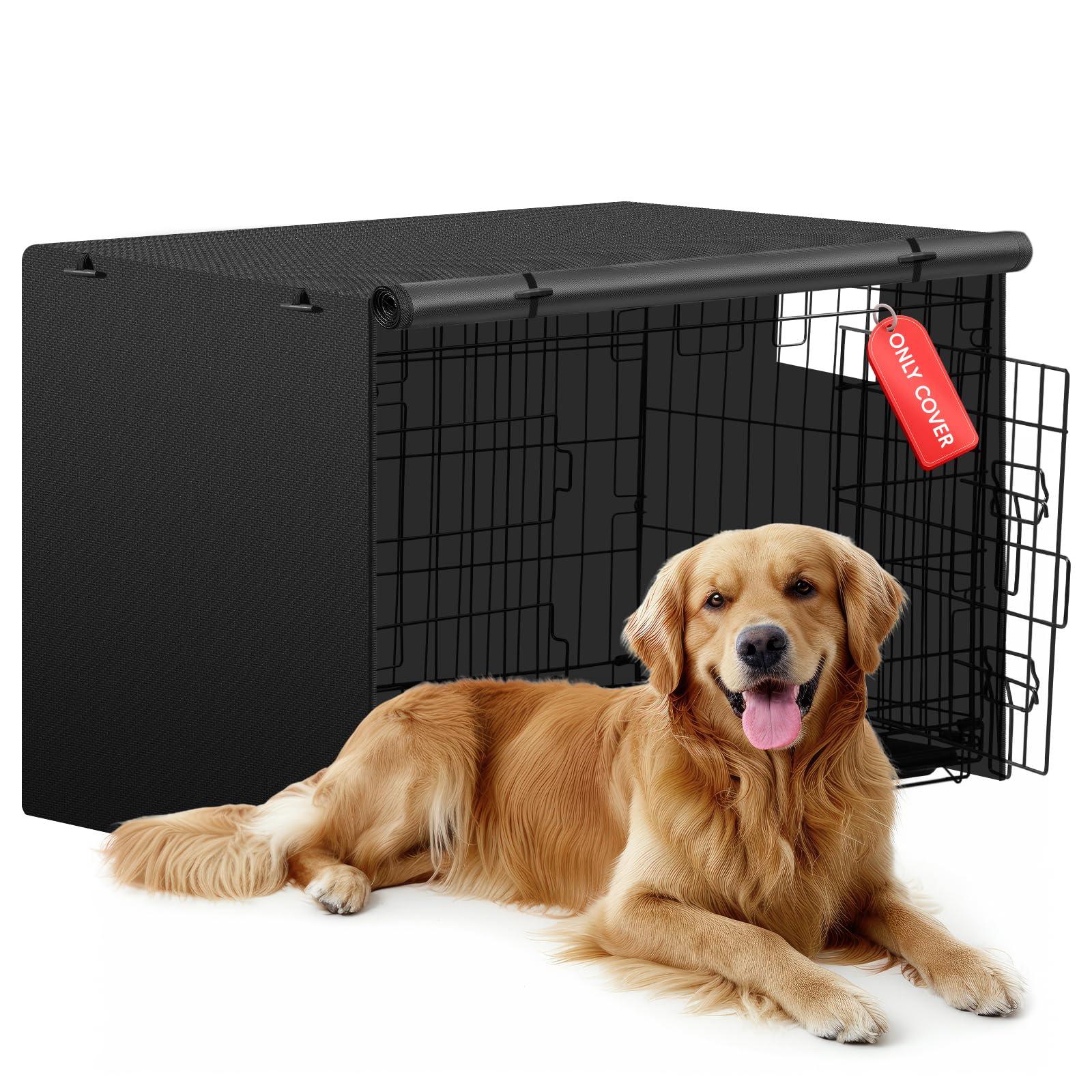 Iubyceh 42 Inch Heavy Duty Dog Crate Cover, Waterproof Oxford Fabric Pet Cage Cover