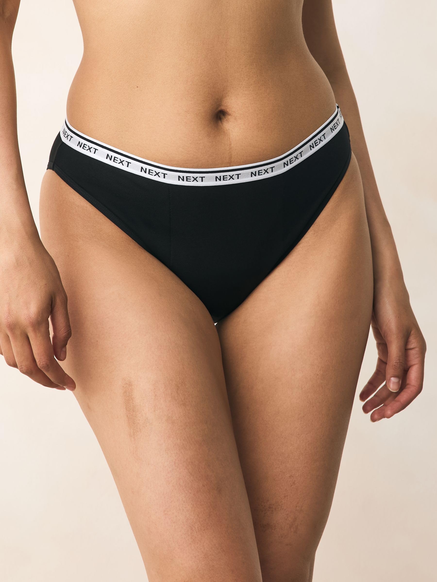 NEXT Mujeres Pack de 4 Braguitas menstruales de algodón para Flujo abundante de Pernera Alta