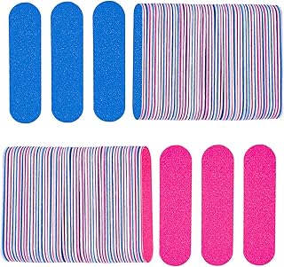Mini Nail Files Bulk, 100 Pcs Disposable Double Sided Emery Boards Travel Size for Men, Women, Kids (2 Inch)