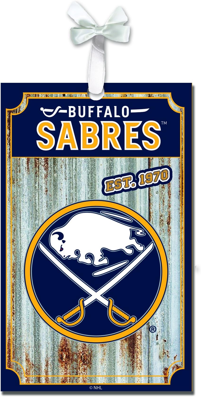 Team Sports America Buffalo Sabres Corrugated Metal Ornament
