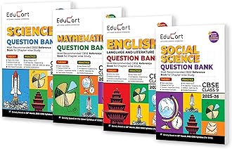 Educart CBSE Question Bank Class 9 2025-26 Bundle - Science, Mathematics, Social Science and English on New Syllabus 2026 (Most Recommended NCERT based Reference Book) Product Bundle – 21 April 2025