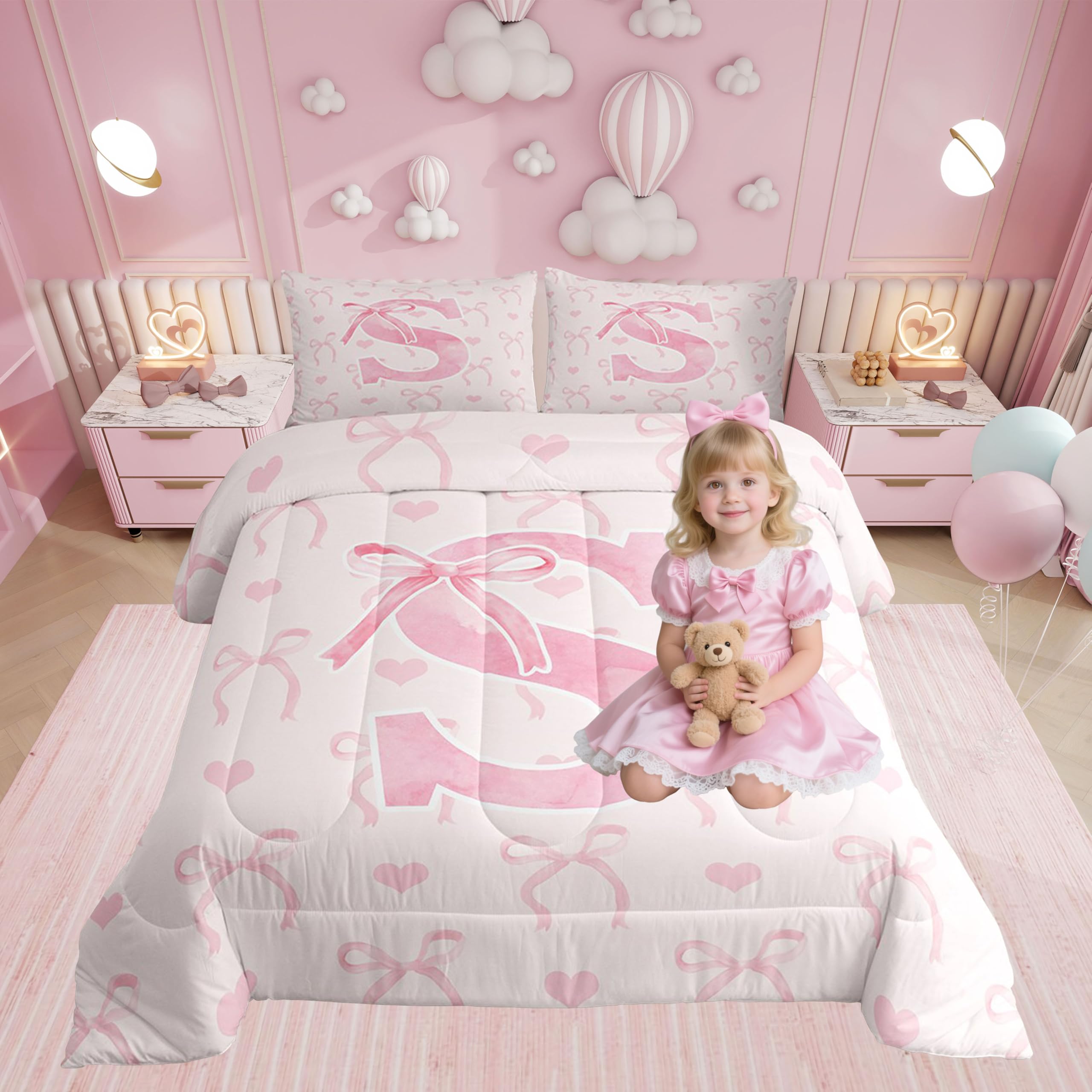 Personalized Initial Comforter Set - Twin Size -15