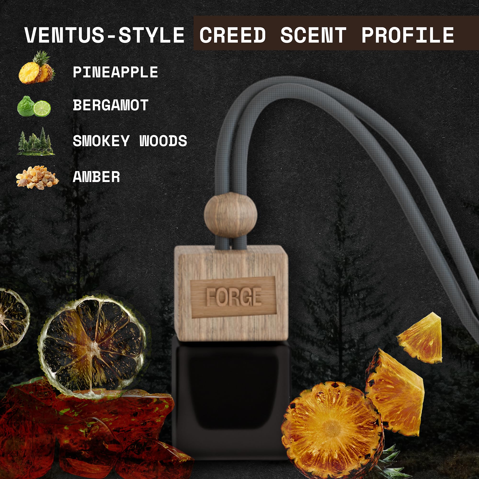 Creed - Set regalo con flacone di ricarica, fragranza per auto ispirata al profumo Aventos, forte deodorante per auto con tecnologia elimina gli odori per auto, deodorante per auto Creed Perfa