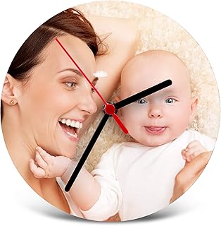 LolaPix Marco de Fotos Reloj de Madera Personalizado. Regalos Personalizados Dia del Padre. Varios Modelos. Calidad Cromaluxe. Redondo 20cm / 30cm