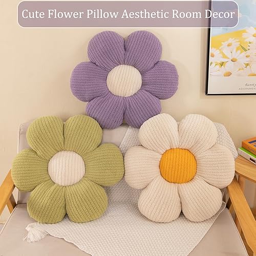 Miniatura 4 de Menoeceus Almohada de Flor, Almohada Decorativa con Forma de Flor, Linda Almohada Decorativa para Habitación, Almohada de Piso, Almohadas Estéticas