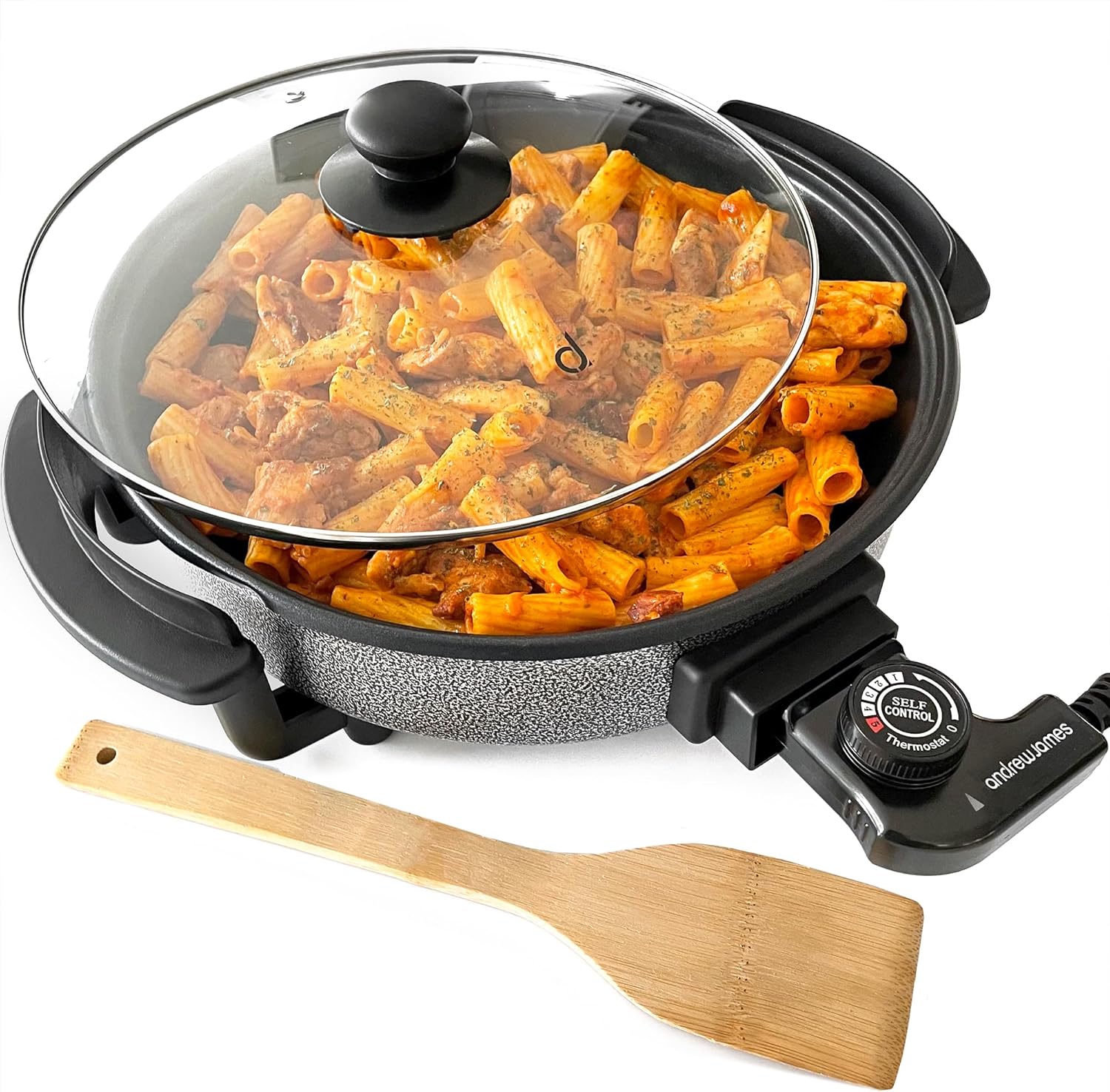 Andrew James Multi Cooker, Electric NonStick Frying Pan with Lid Large