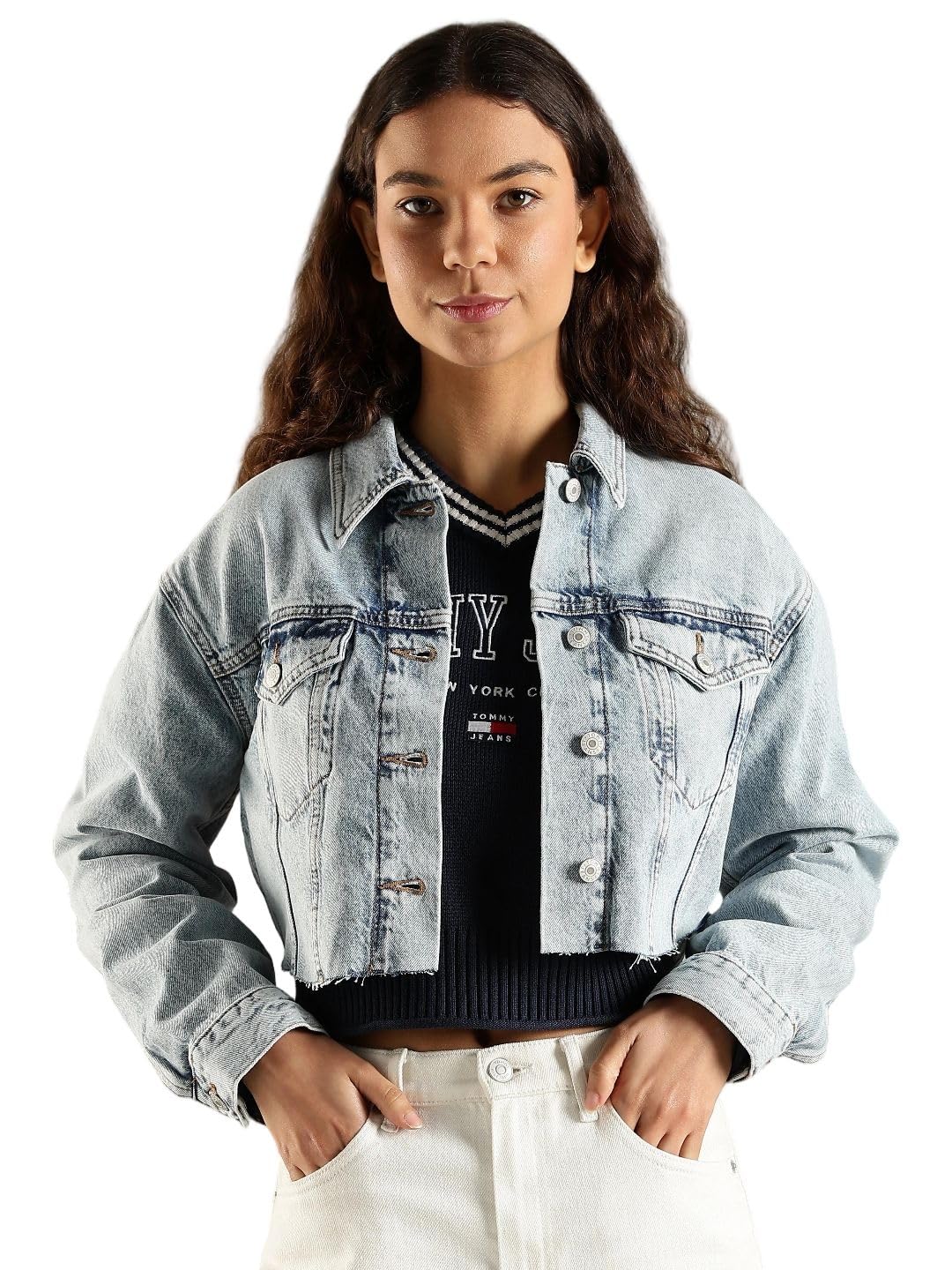 tommy hilfiger Regular Fit Cotton Spread Collar Denim Jacket-picture-14