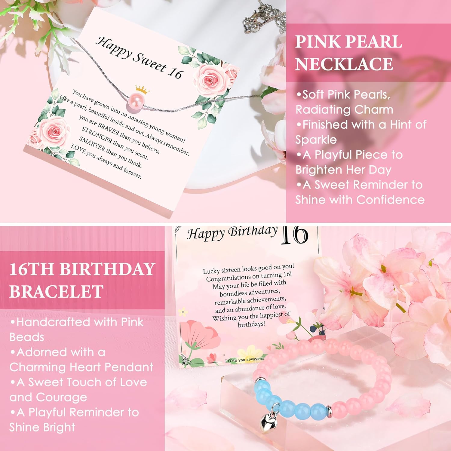 Sweet 16 Gifts for Girls Happy 16th Birthday Gifts for Girls Sweet Sixteen Gift for 16 Year Old Girl Trendy 2026 Pink 16 Year Old Girl Birthday Gift Ideas 16th Decoration for Granddaughter, Daughter - Image 6