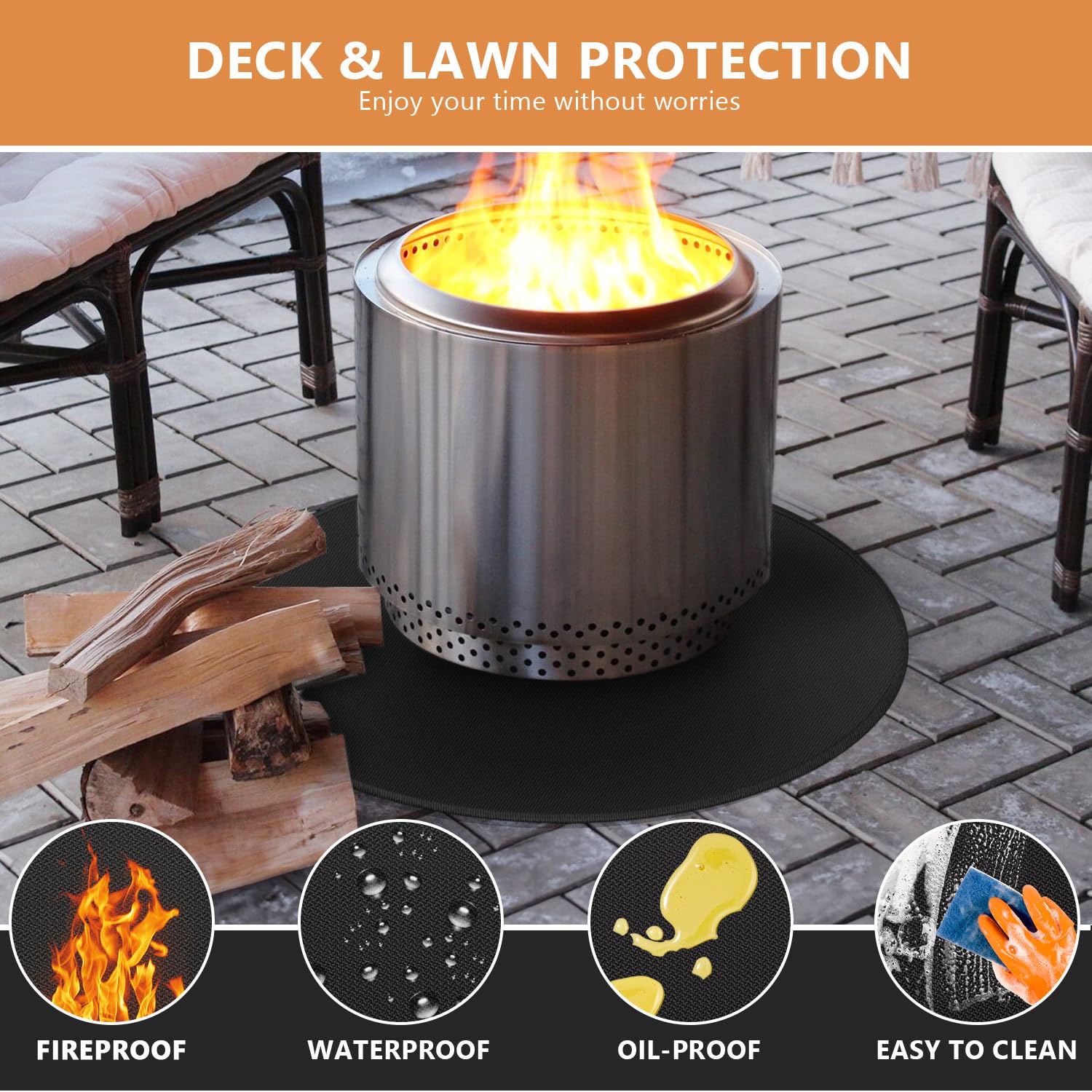 Deck Solo Stove Dangerous Fire Matt For Fire Pit 36
